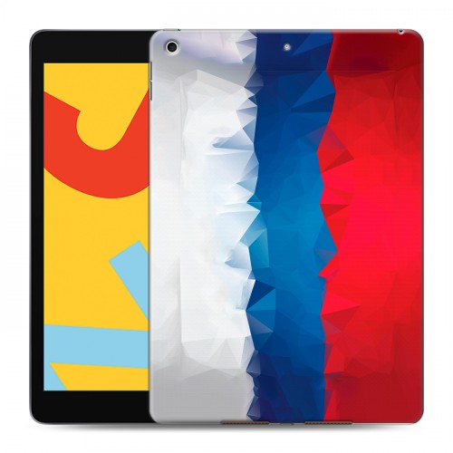 Дизайнерский силиконовый чехол для Ipad 10.2 (2019) Российский флаг