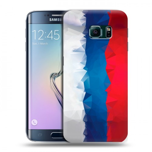 Дизайнерский пластиковый чехол для Samsung Galaxy S6 Edge Российский флаг