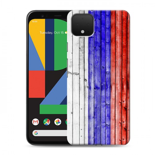 Дизайнерский пластиковый чехол для Google Pixel 4 Российский флаг