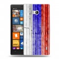 Дизайнерский пластиковый чехол для Nokia Lumia 930 Российский флаг