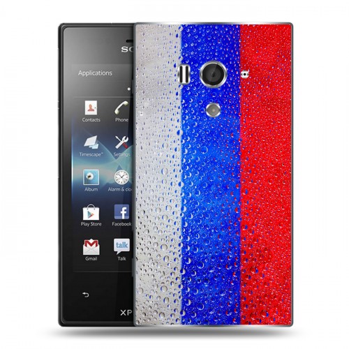 Дизайнерский пластиковый чехол для Sony Xperia acro S Российский флаг