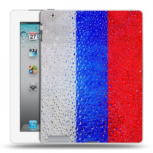 Дизайнерский пластиковый чехол для Ipad 2/3/4 Российский флаг