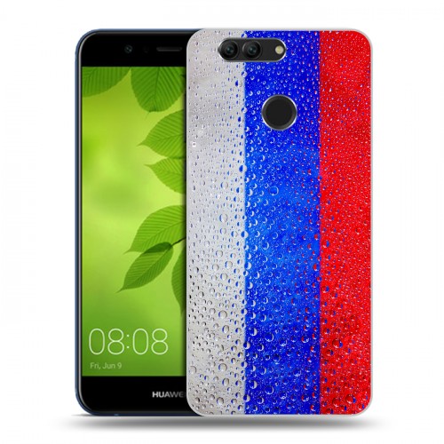Дизайнерский пластиковый чехол для Huawei Nova 2 Plus Российский флаг