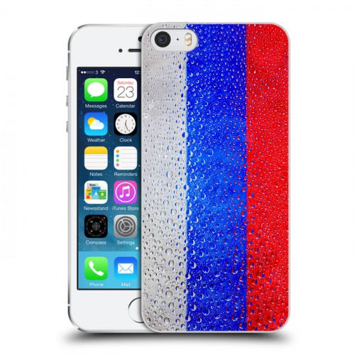 Дизайнерский пластиковый чехол для Iphone 5s Российский флаг