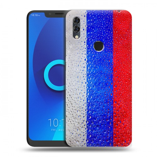 Дизайнерский силиконовый чехол для Alcatel 5V Российский флаг