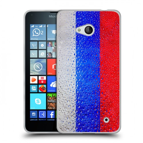 Дизайнерский пластиковый чехол для Microsoft Lumia 640 Российский флаг
