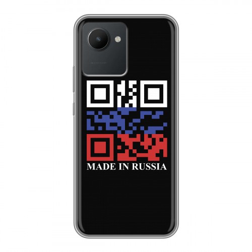 Дизайнерский силиконовый чехол для Realme C30 Российский флаг