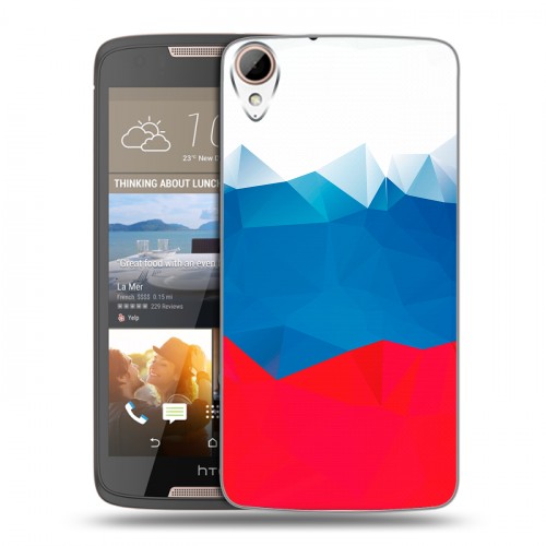Дизайнерский пластиковый чехол для HTC Desire 828 Российский флаг