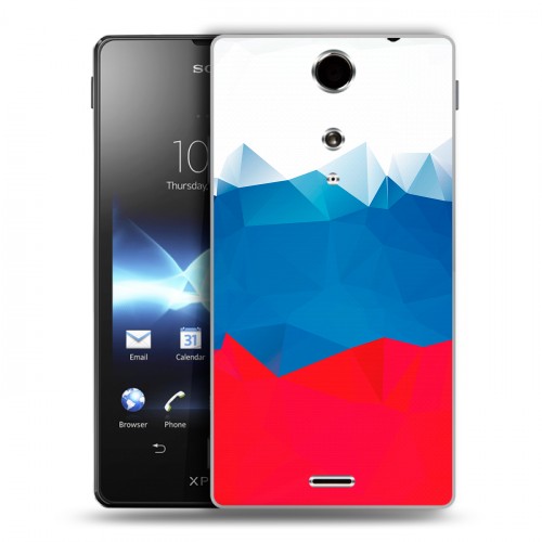 Дизайнерский пластиковый чехол для Sony Xperia TX Российский флаг