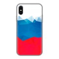 Дизайнерский силиконовый чехол для Iphone x10 Российский флаг