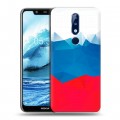 Дизайнерский пластиковый чехол для Nokia 5.1 Plus Российский флаг