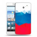 Дизайнерский пластиковый чехол для Huawei Ascend D2 Российский флаг