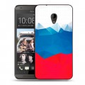 Дизайнерский пластиковый чехол для HTC Desire 700 Российский флаг