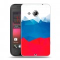 Дизайнерский пластиковый чехол для HTC Desire 200 Российский флаг