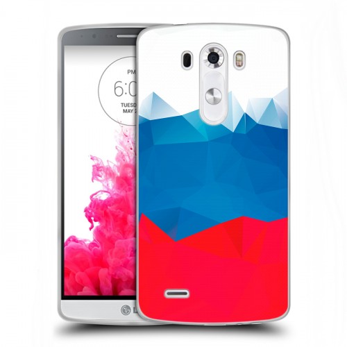 Дизайнерский пластиковый чехол для LG G3 (Dual-LTE) Российский флаг