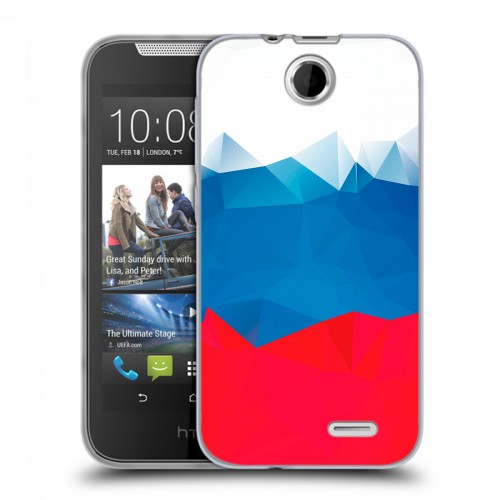 Дизайнерский силиконовый чехол для HTC Desire 310 Российский флаг