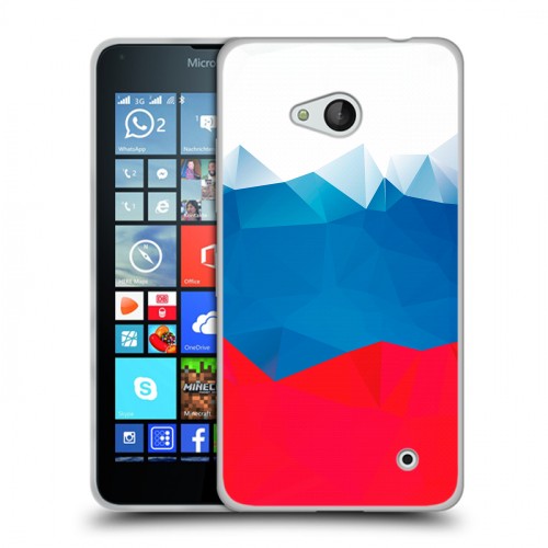 Дизайнерский силиконовый чехол для Microsoft Lumia 640 Российский флаг