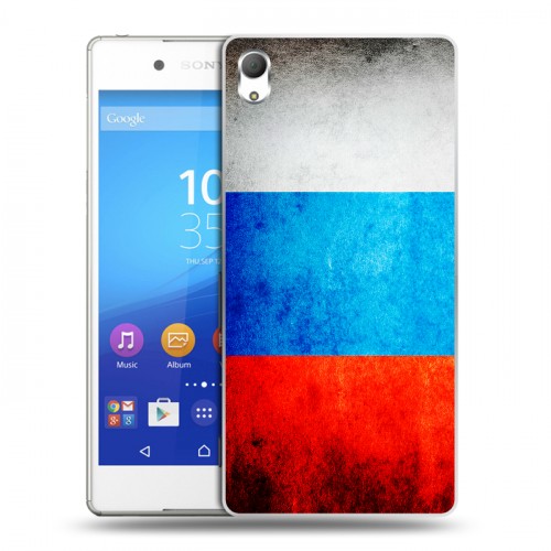 Дизайнерский пластиковый чехол для Sony Xperia Z3+ Российский флаг