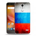 Дизайнерский пластиковый чехол для ZTE Blade X5 Российский флаг