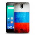 Дизайнерский силиконовый чехол для Micromax Q409 Российский флаг