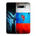 Дизайнерский силиконовый с усиленными углами чехол для ASUS ROG Phone 3 Российский флаг