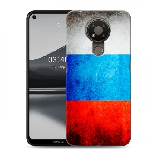 Дизайнерский пластиковый чехол для Nokia 3.4 Российский флаг