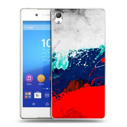 Дизайнерский пластиковый чехол для Sony Xperia Z3+ Российский флаг