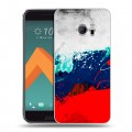 Дизайнерский пластиковый чехол для HTC 10 Российский флаг