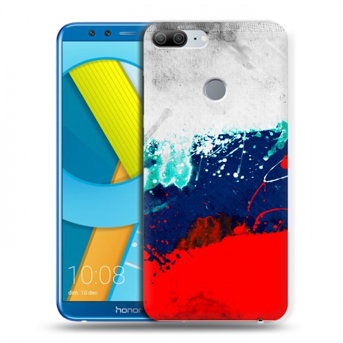 Дизайнерский пластиковый чехол для Huawei Honor 9 Lite Российский флаг