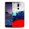 Дизайнерский пластиковый чехол для Nokia 7 Plus Российский флаг