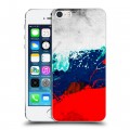 Дизайнерский пластиковый чехол для Iphone 5s Российский флаг
