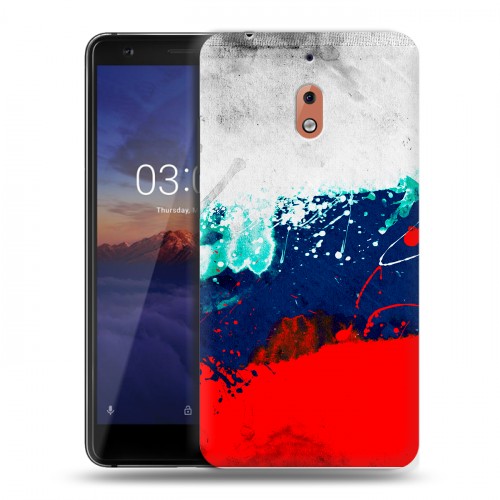 Дизайнерский силиконовый чехол для Nokia 2.1 Российский флаг