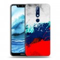 Дизайнерский пластиковый чехол для Nokia 5.1 Plus Российский флаг