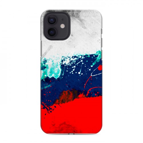 Дизайнерский силиконовый чехол для Iphone 12 Российский флаг