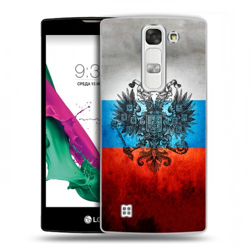 Дизайнерский пластиковый чехол для LG G4c Российский флаг