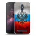 Дизайнерский силиконовый чехол для Homtom HT17 Российский флаг