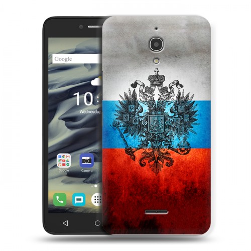 Дизайнерский силиконовый чехол для Alcatel Pixi 4 (6) 9001d Российский флаг
