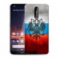 Дизайнерский силиконовый чехол для Nokia 3.2 Российский флаг