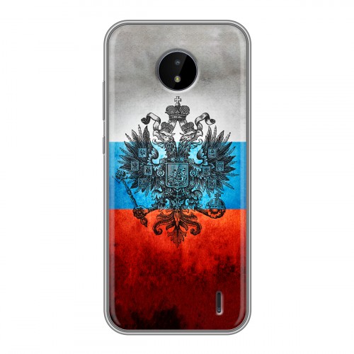 Дизайнерский пластиковый чехол для Nokia C20 Российский флаг
