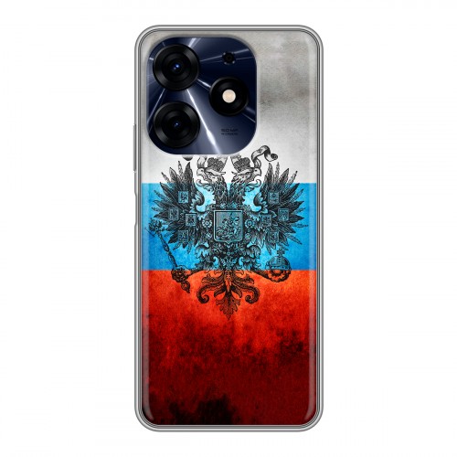 Дизайнерский пластиковый чехол для Tecno Spark 10 Pro Российский флаг