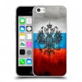 Дизайнерский пластиковый чехол для Iphone 5c Российский флаг