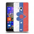 Дизайнерский пластиковый чехол для Microsoft Lumia 540 Российский флаг