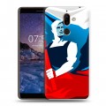 Дизайнерский пластиковый чехол для Nokia 7 Plus Российский флаг