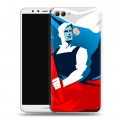 Дизайнерский пластиковый чехол для Huawei Y9 (2018) Российский флаг