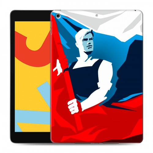 Дизайнерский силиконовый чехол для Ipad 10.2 (2019) Российский флаг