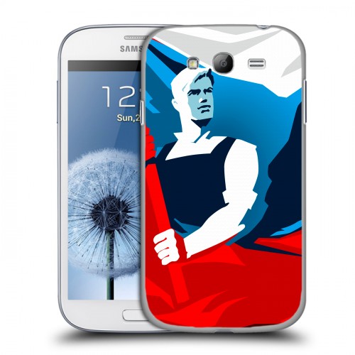 Дизайнерский пластиковый чехол для Samsung Galaxy Grand Российский флаг