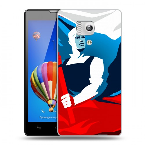 Дизайнерский силиконовый чехол для Huawei Honor 3 Российский флаг