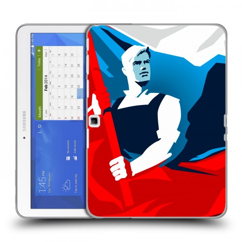 Дизайнерский силиконовый чехол для Samsung Galaxy Tab 4 10.1 Российский флаг