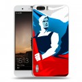 Дизайнерский силиконовый чехол для Huawei Honor 6 Plus Российский флаг
