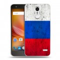 Дизайнерский пластиковый чехол для ZTE Blade X5 Российский флаг